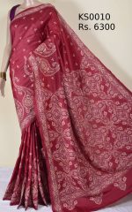 kantha stitch saree