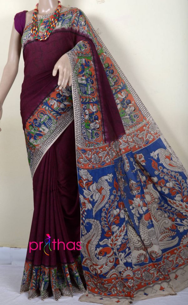 Silk kalamkari Saree